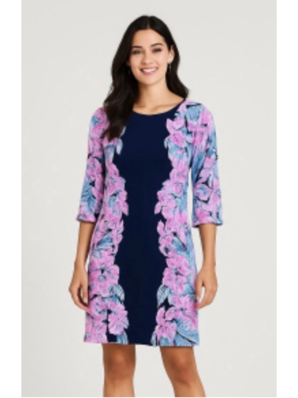Lilly Pulitzer Ophelia Floral Shift Dress XS Women’s Blue Preppy Brunch Church